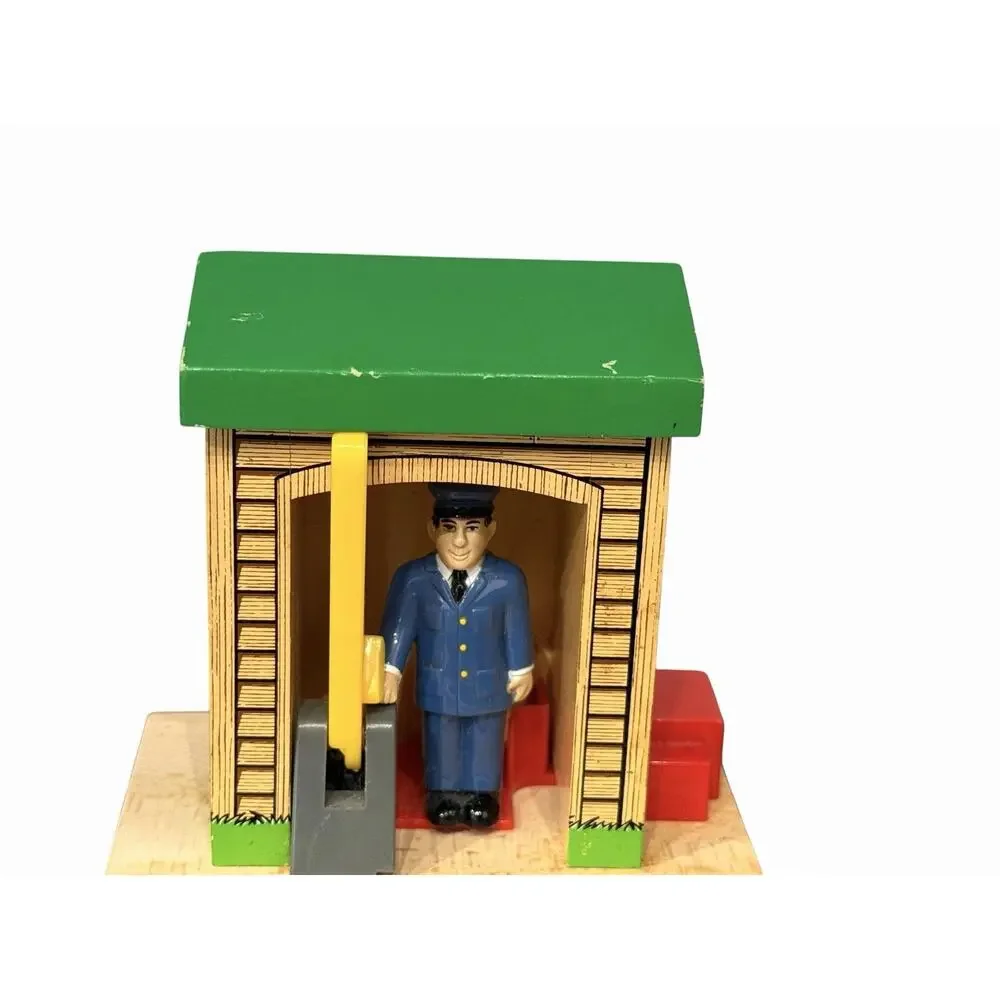 Wooden Railway Thomas the Train Sodor Conductor Shed 2001 Learning Curve Toll
